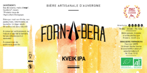 Etiquette Bière Kveik IPA Fornabera